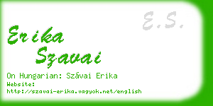 erika szavai business card